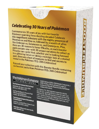 Pokémon 30th Aniversario Booster Bundle — Inglés — vista 3